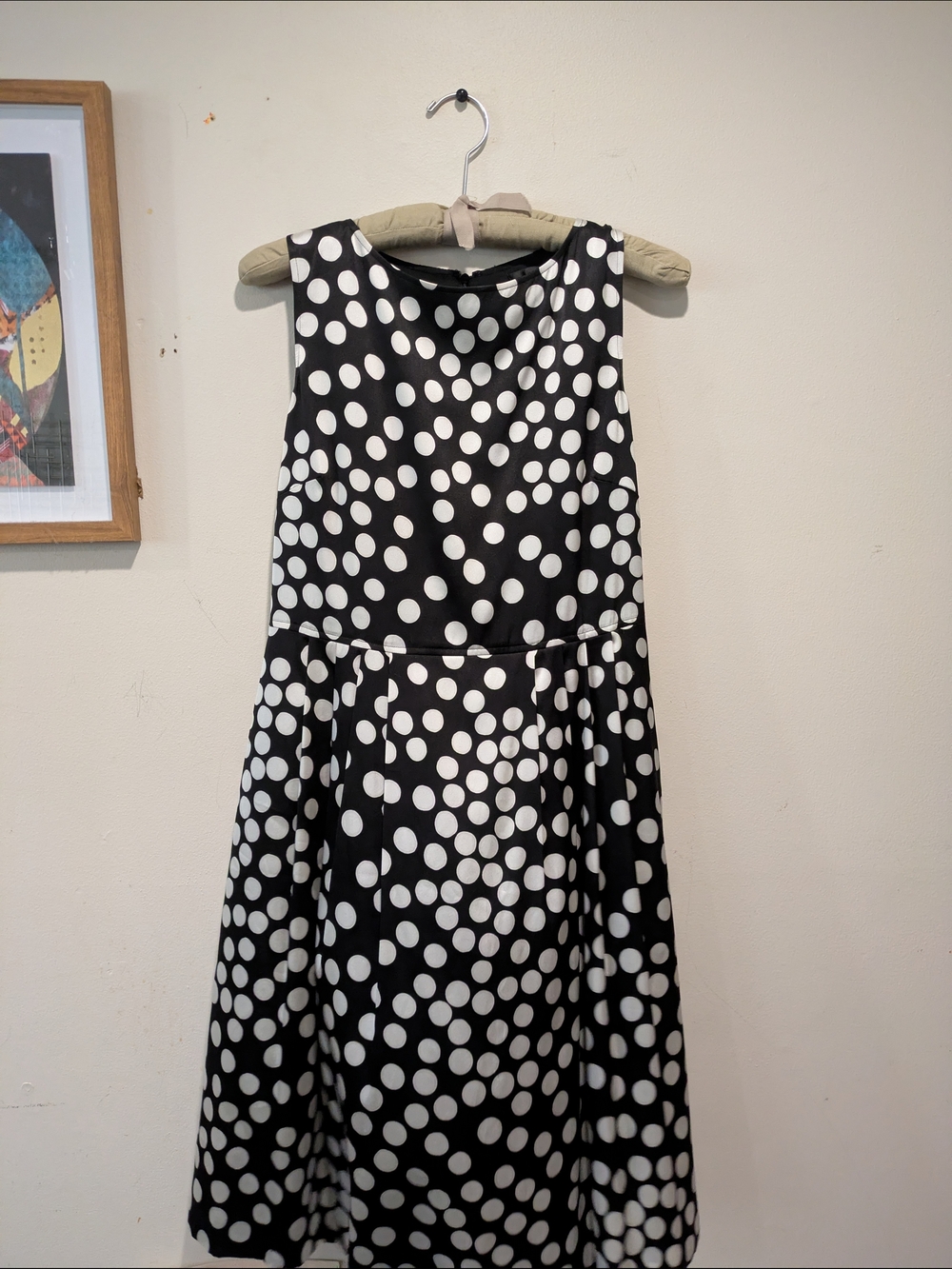 St. John Black and White Polka Dot Dress